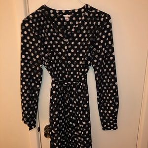 Black and white polka dot dress